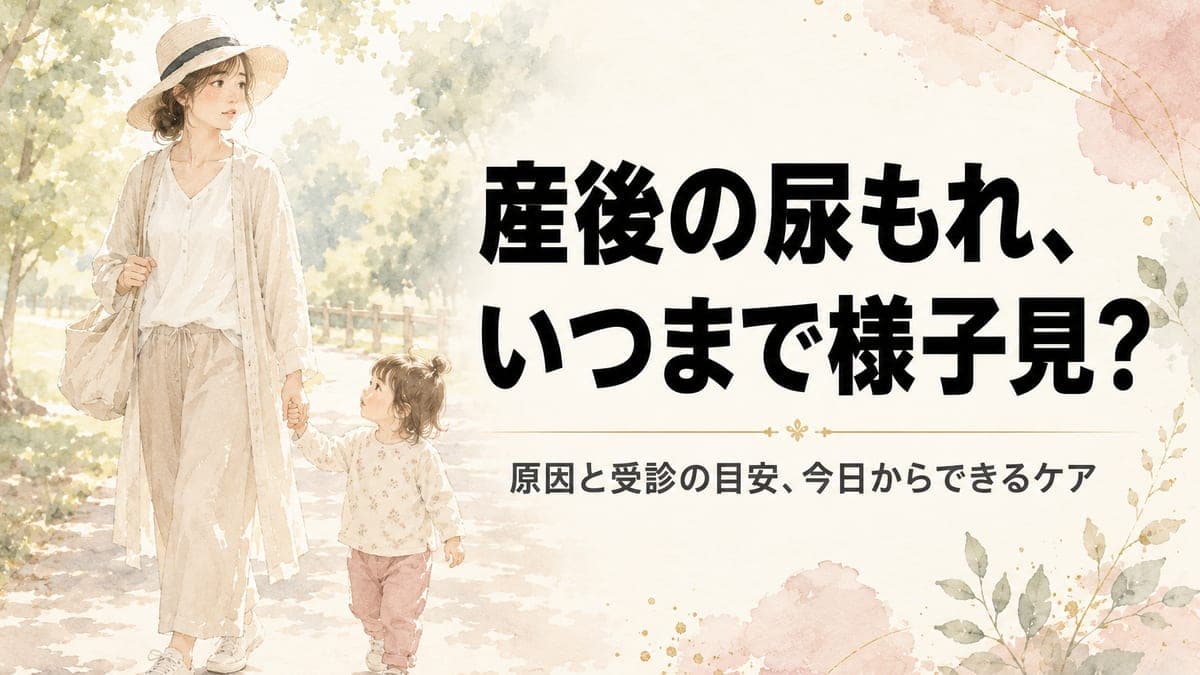 産後の尿もれ、いつまで様子見でいい?原因と受診の目安、今日からできるケア